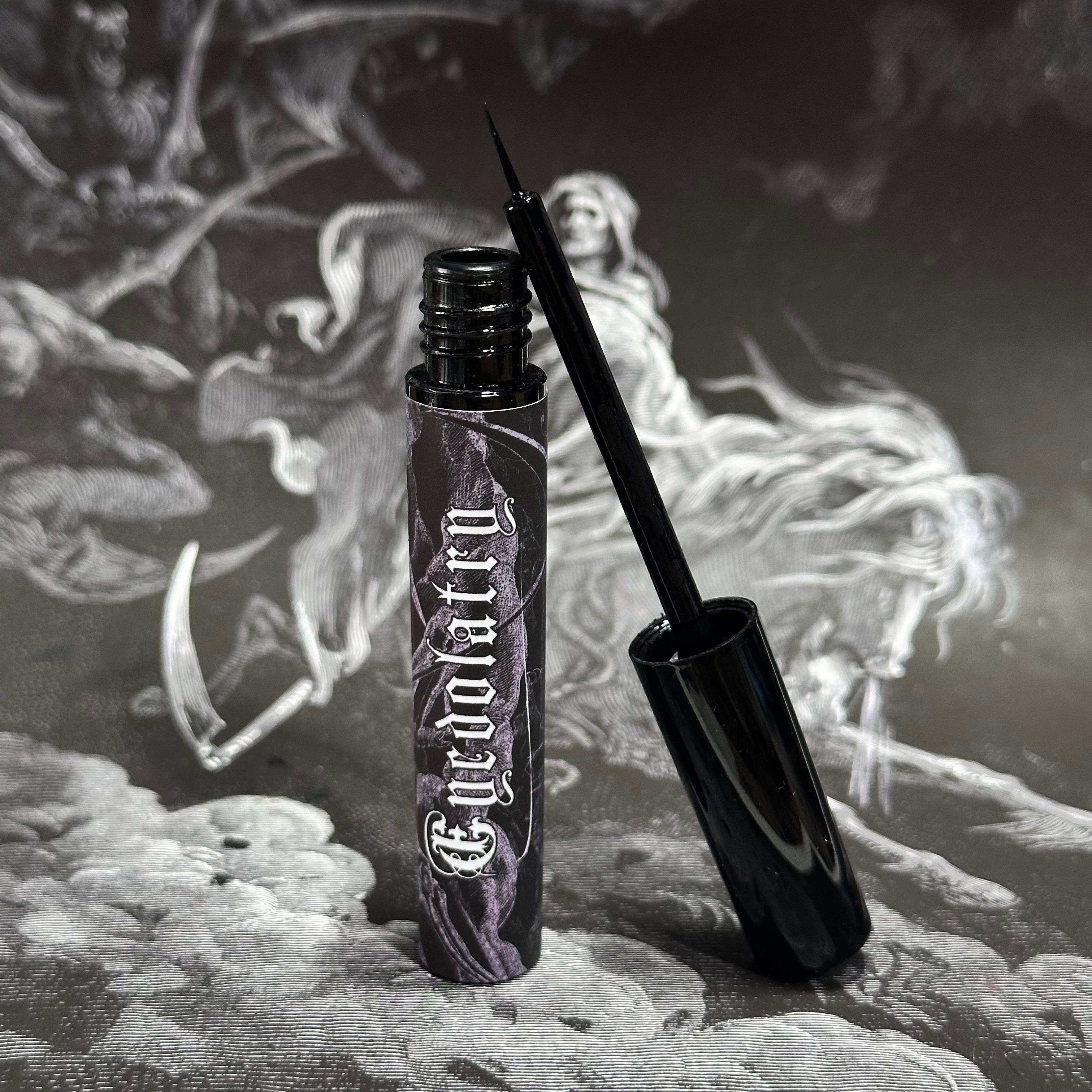 Black eyeliner bottle with 