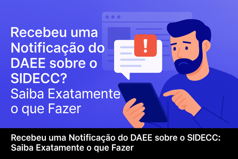Recebeu uma Notificação do DAEE sobre o SIDECC? Saiba Exatamente o que Fazer.