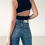 Thumbnail: Hallow Out Design Ribbed Crop Top