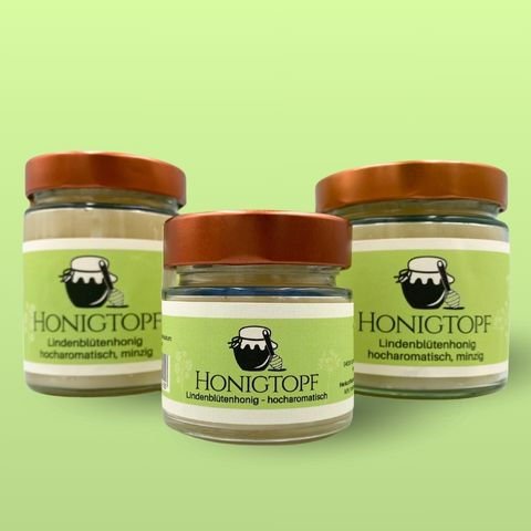 Miniaturbild: Lindenblütenhonig, Set aus 150g, 340g und 500g Gläsern von Honigtopf Ebert