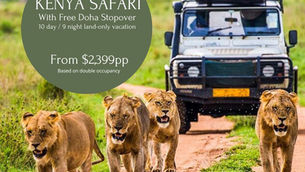 Kenya Safari with Doha Included - Special Offer