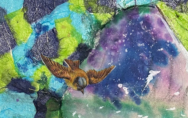 bird painting by oviya prabhu, falakarts