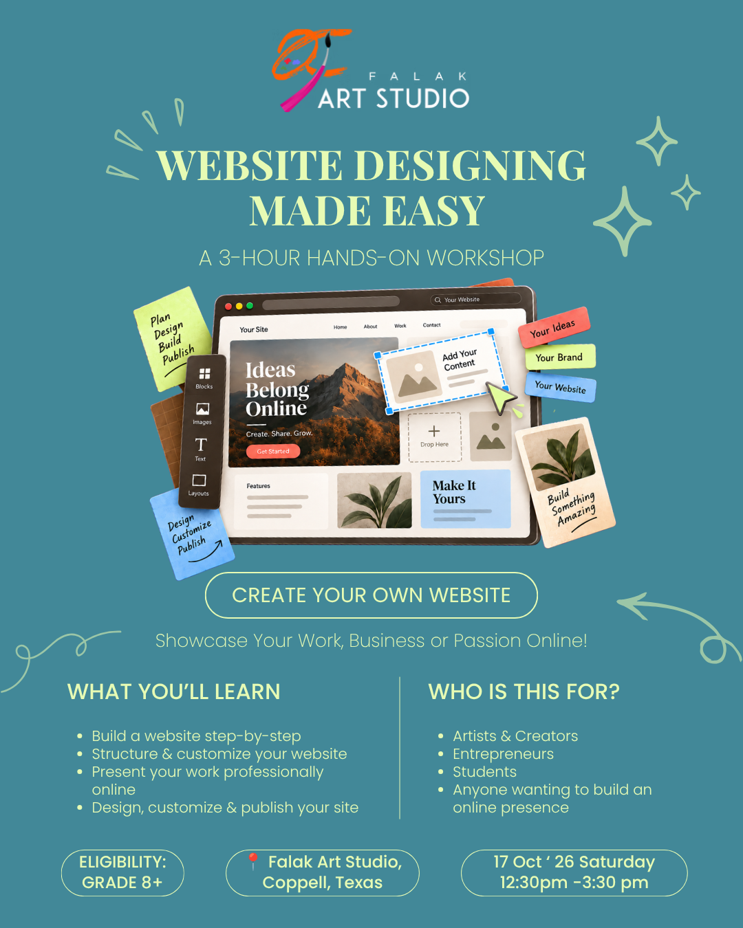 Website Designing Made Easy - A 3-hours Workshop