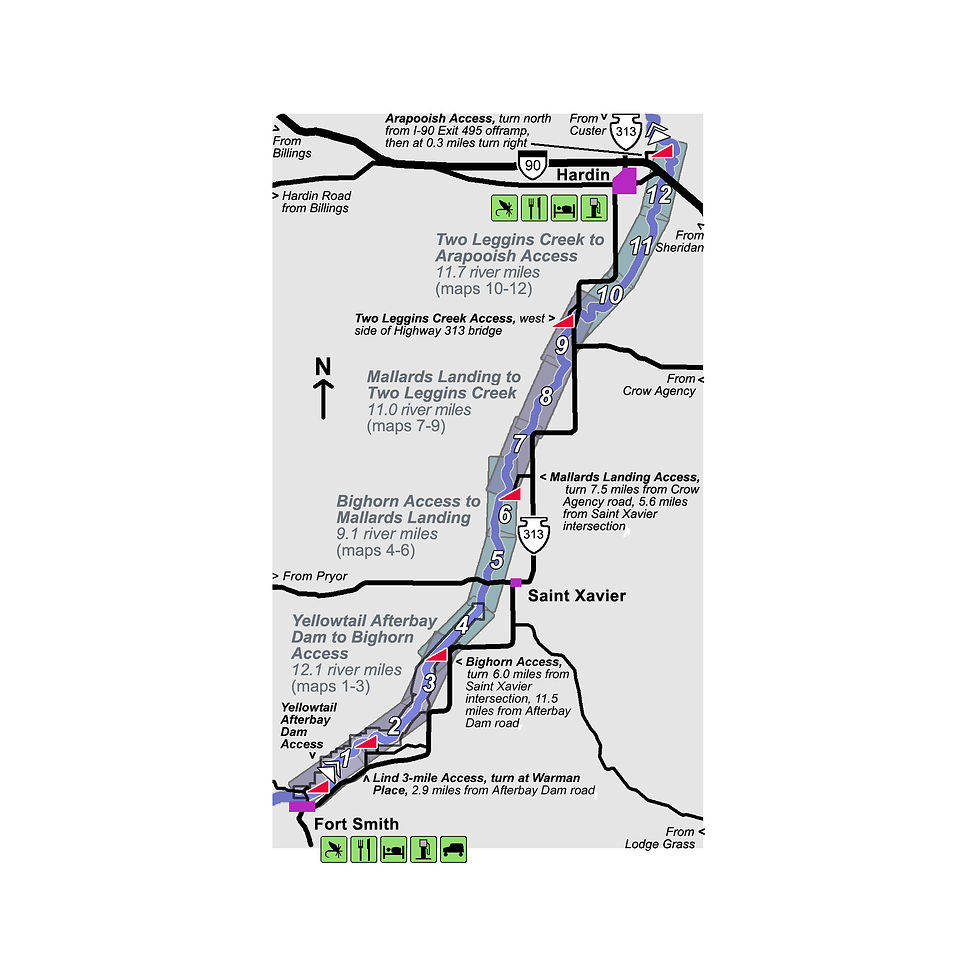 Thumbnail: Area map of the Bighorn river in Montana
