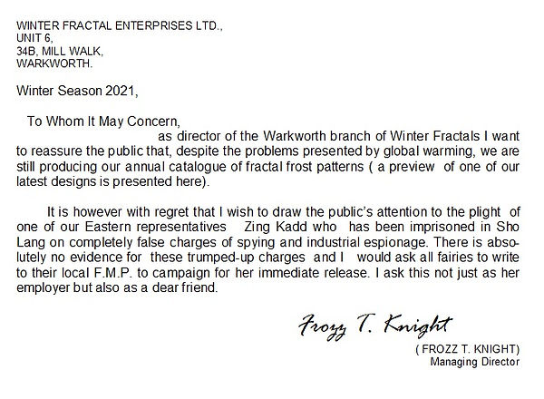 frost letter