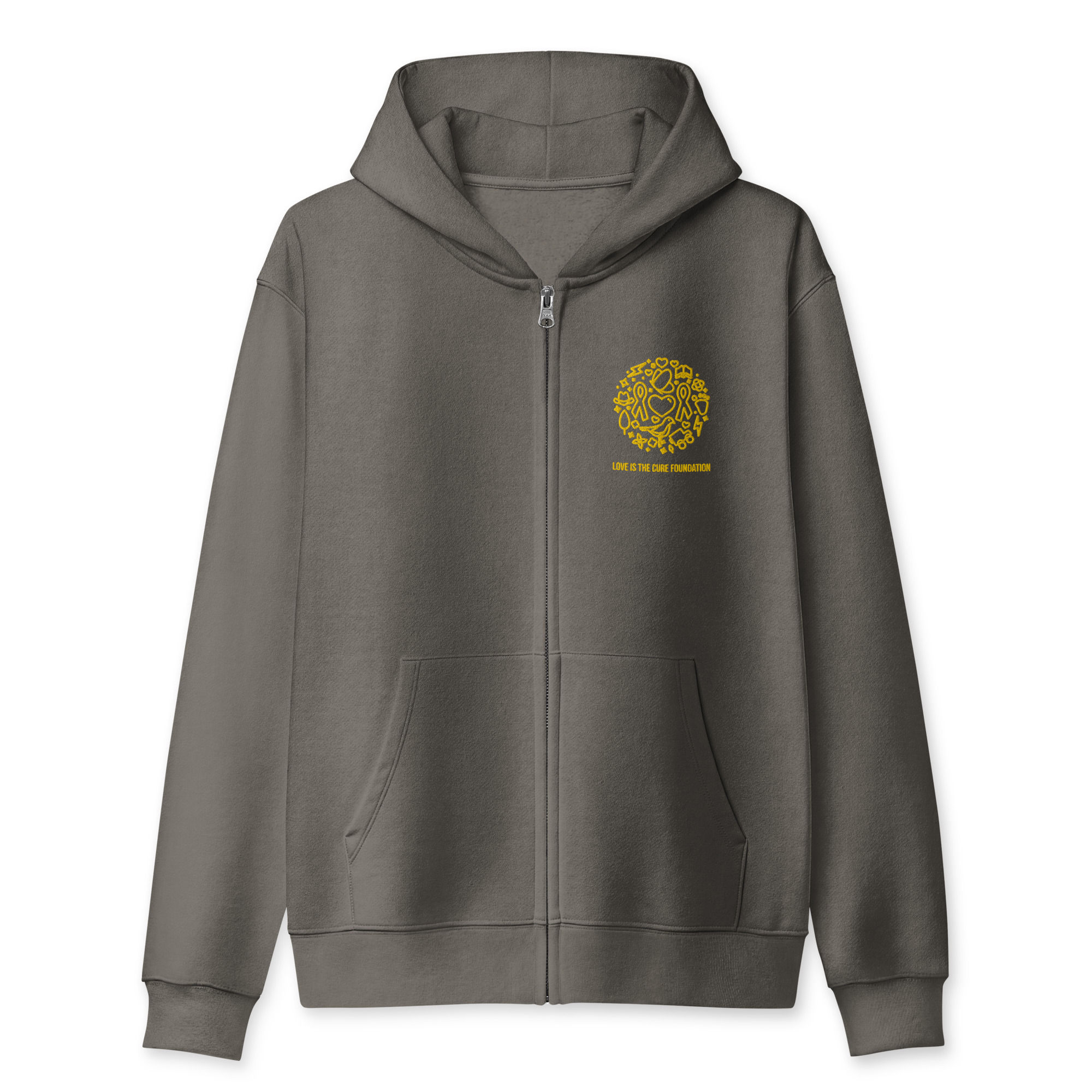 Classic Love is the Cure Unisex Full Zip Hoodie