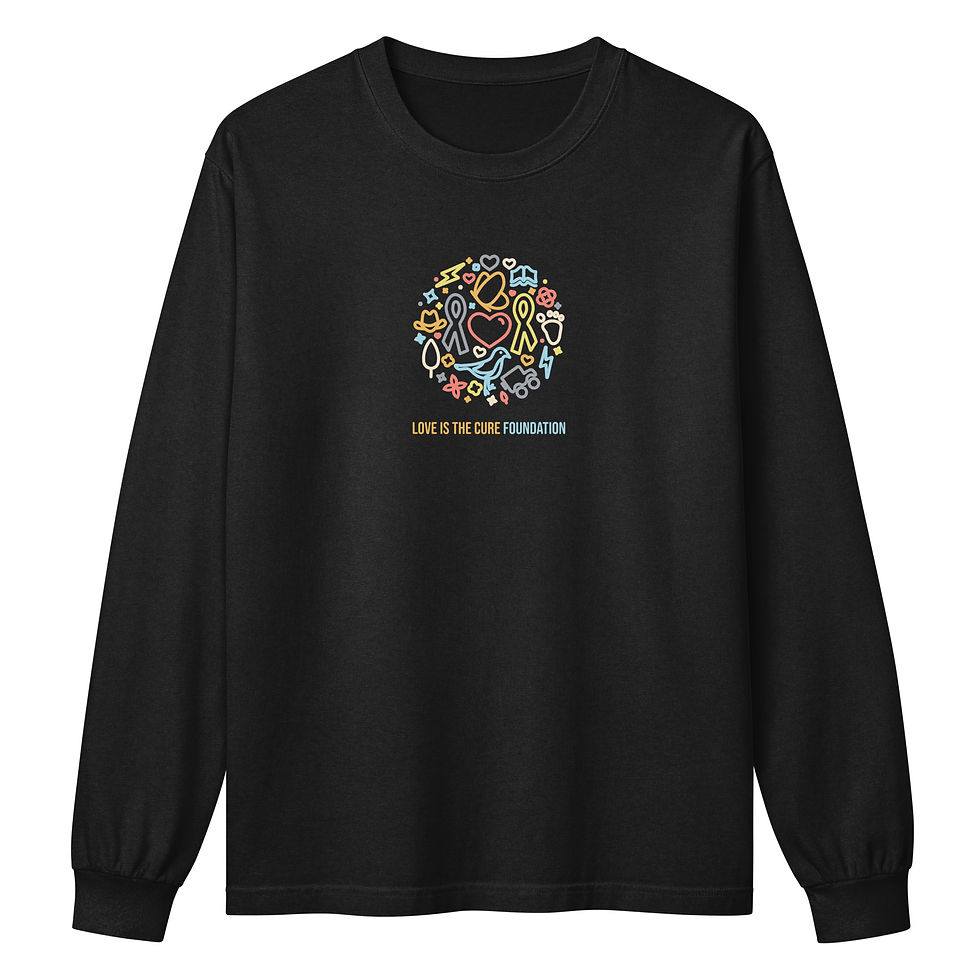 Thumbnail: Classic Love is the Cure Unisex garment dye heavyweight long sleeve tee