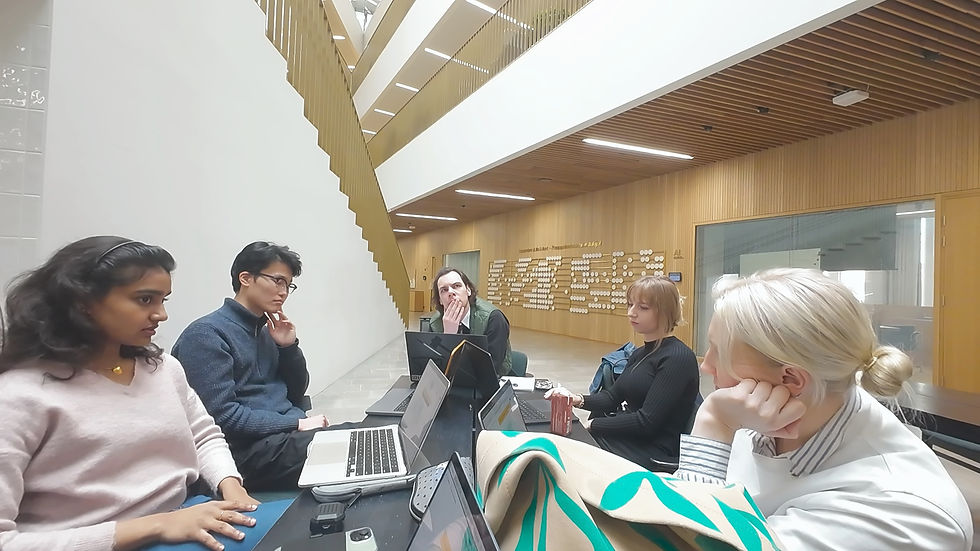 Our team hard at work (Photo by Yueer Peng)