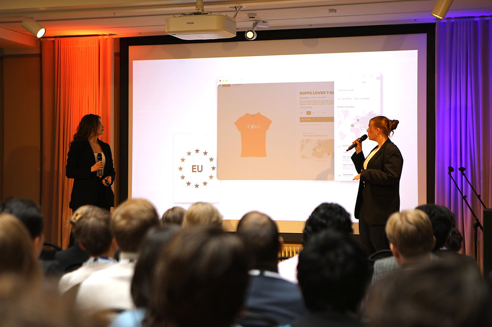 Pitching our idea at the Impact Gala