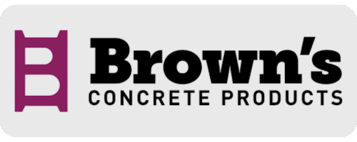 alt="Brown’s Concrete logo – Certified BrownsPRO partner of Stone Edge Landscaping