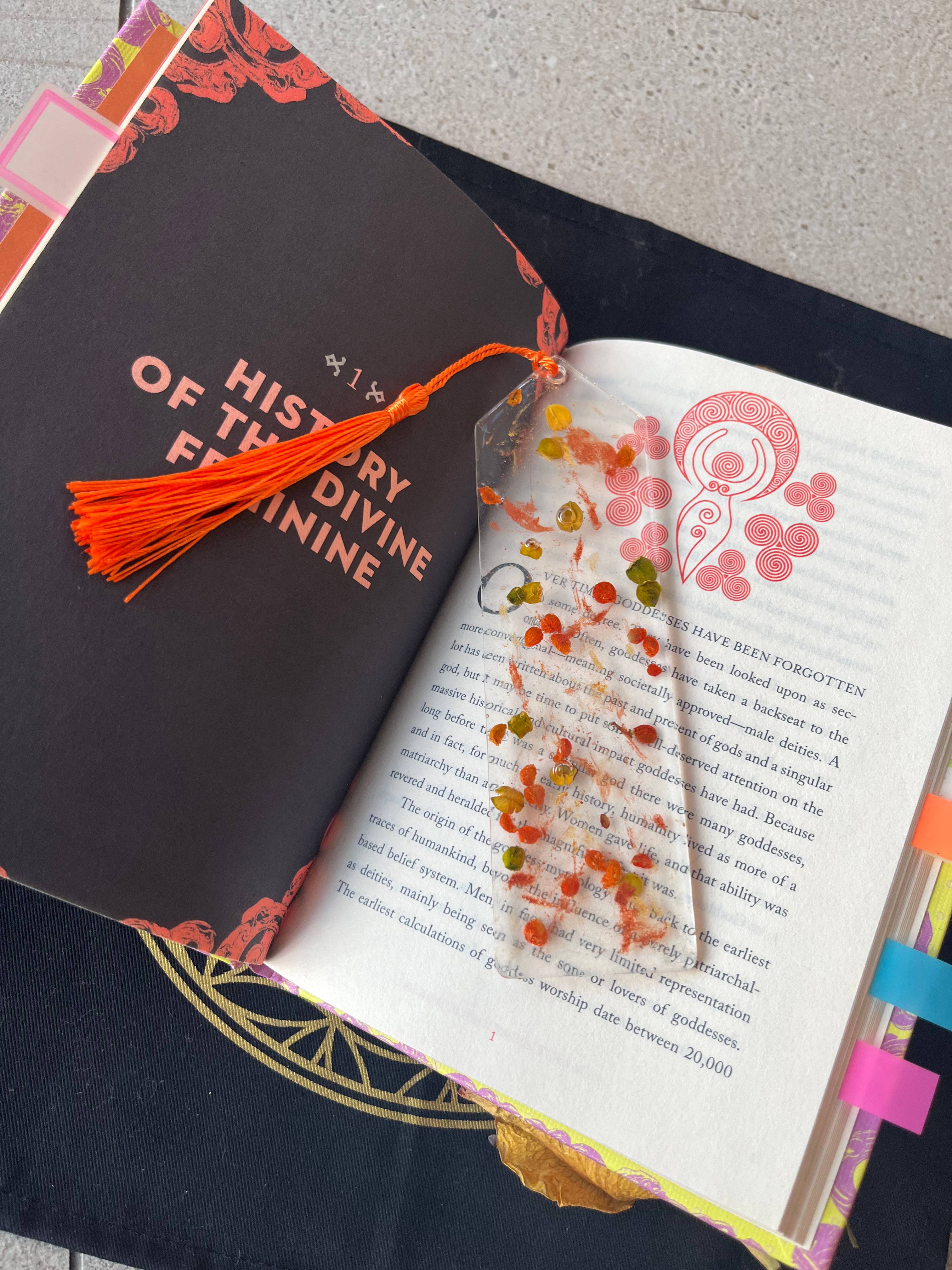 Citrus Bloom: Handcrafted Resin Bookmarks