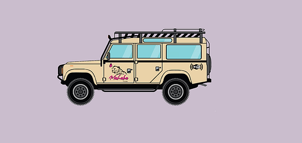 Mahaba jeep - tan with logo - lavender back.png