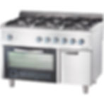 Stalgast 4 Burner Gas Range with Oven