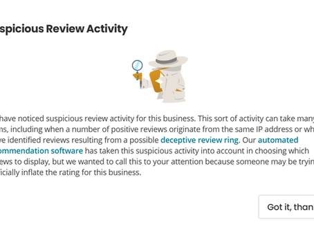 Nationwide CCW - Yelp Suspicious Reviews Activity