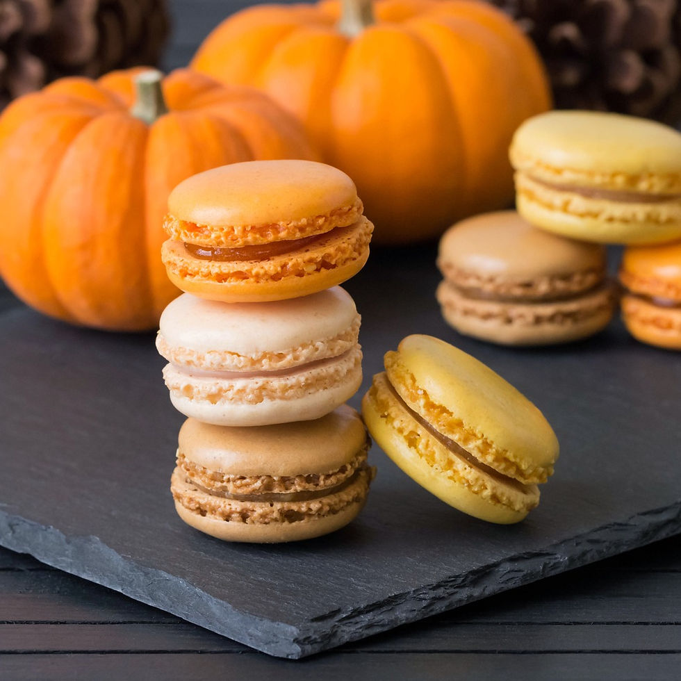 Autumnal Pumpkin Spice Macarons