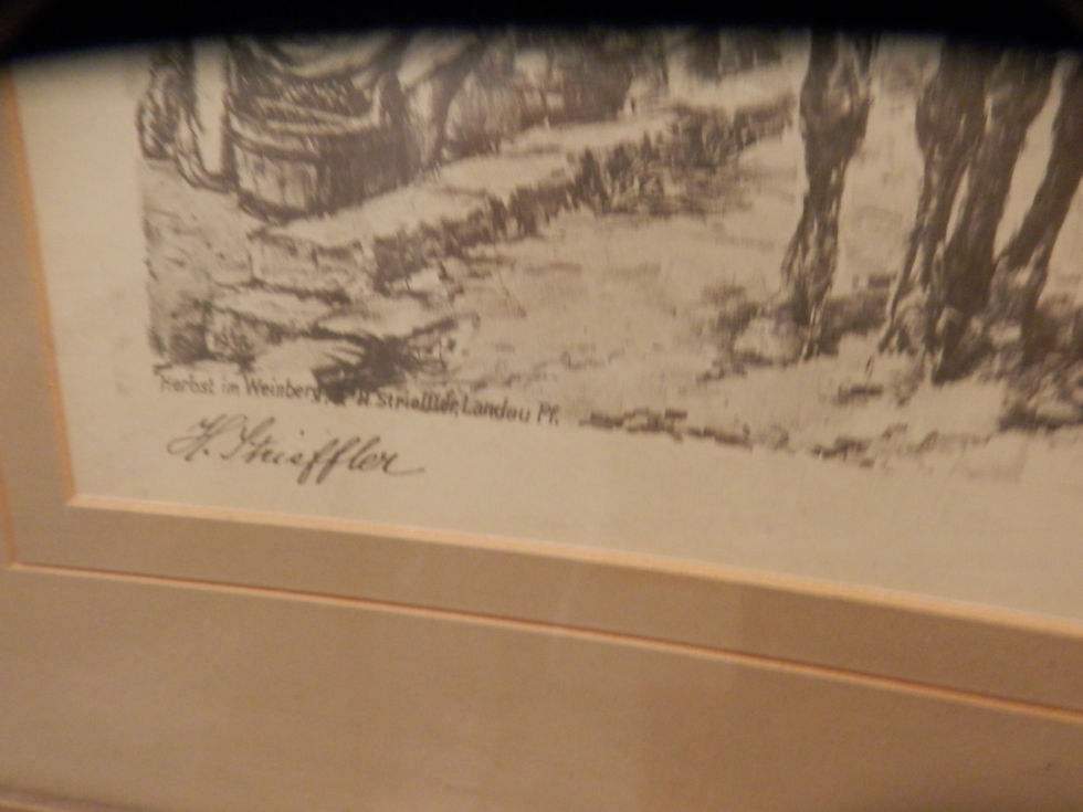 Thumbnail: Great German Artist and Signed Print of Farming in Autum