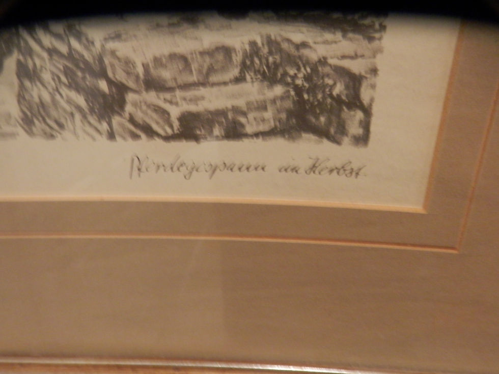 Thumbnail: Great German Artist and Signed Print of Farming in Autum