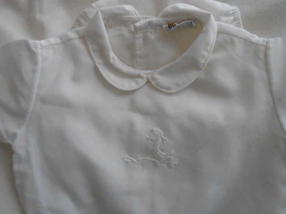Thumbnail: Vintage 6-12 Pound Embroidered Ducky Baby Onsie