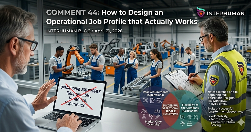 Comment 44: How to design an operational job profile that actually works