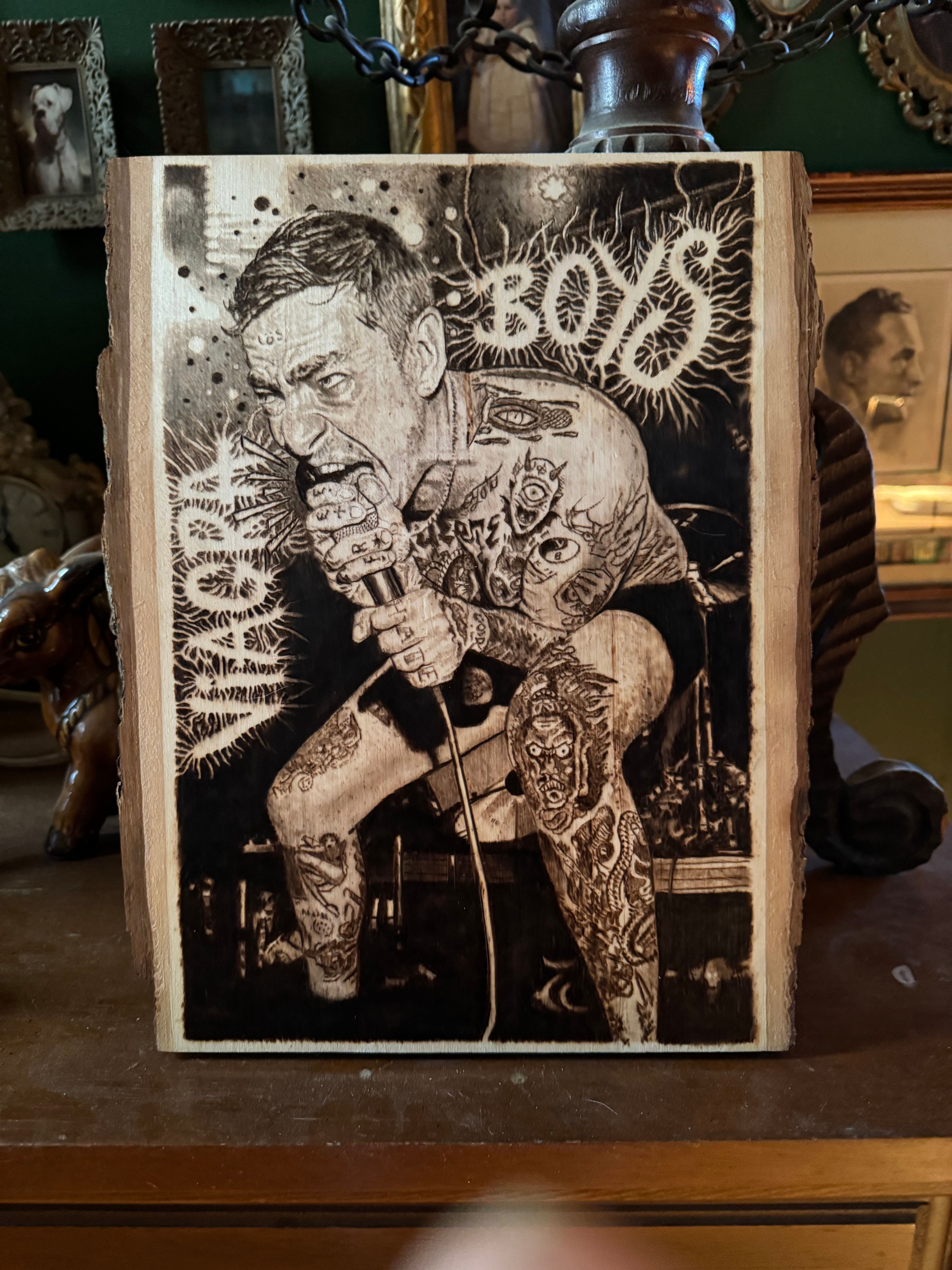 Sebastian Murphy/Viagra Boys Pyrography