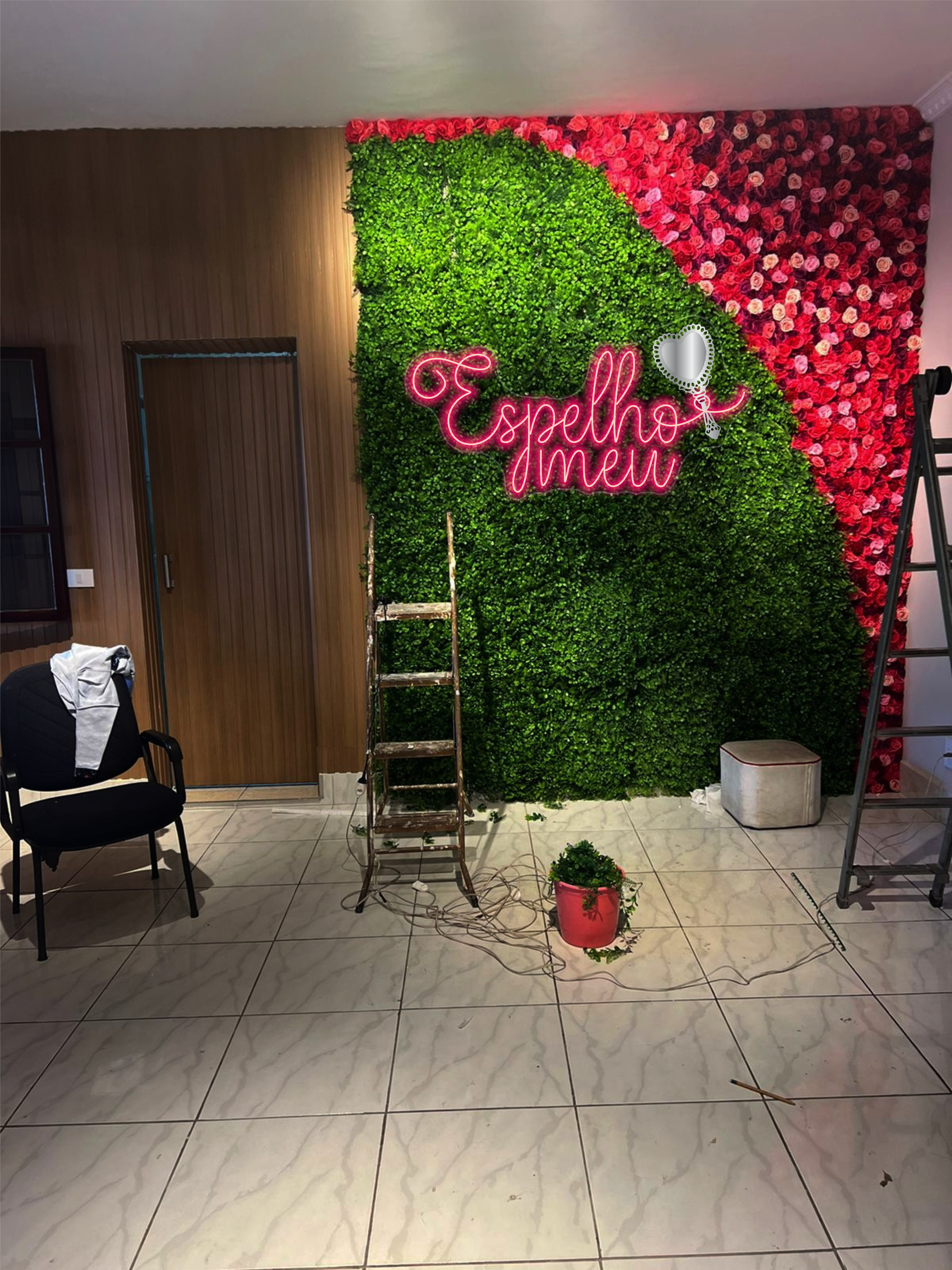 Espelho meu - 80 cm - rosa