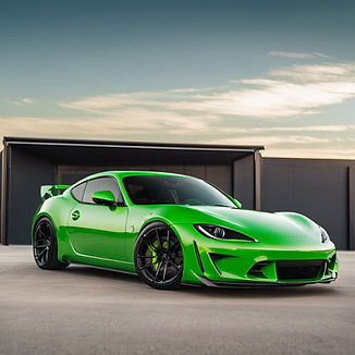 green sport car with dark windows tinted.jpg