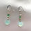 Thumbnail: These handmade gemstone earrings include a single dangle of Green Chalcedony, Aventurine & sliver plated beads.