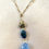 Thumbnail: This handmade gemstone necklace includes a Blue Chalcedony, Sodalite & Moonstone on a sterling silver chain.
