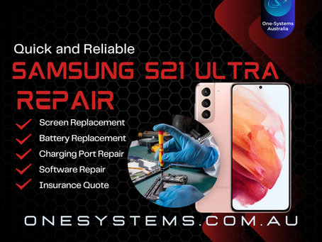 OEM original Samsung Galaxy S21 screen replacement in progress at One-Systems Australia, Norwood, Adelaide