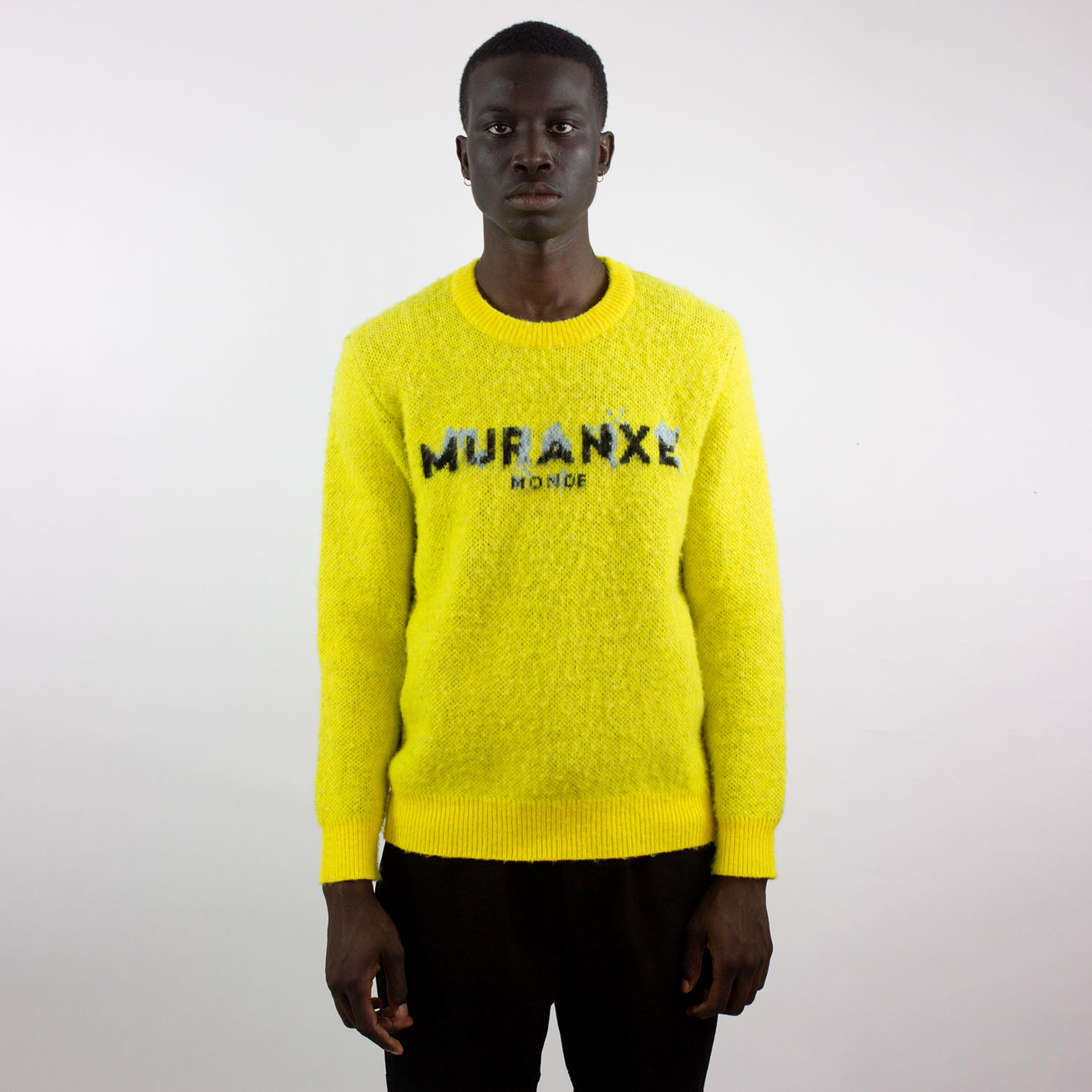 PULL MAILLE NEIGÉ EN SAFRAN NOBLE DEVANT