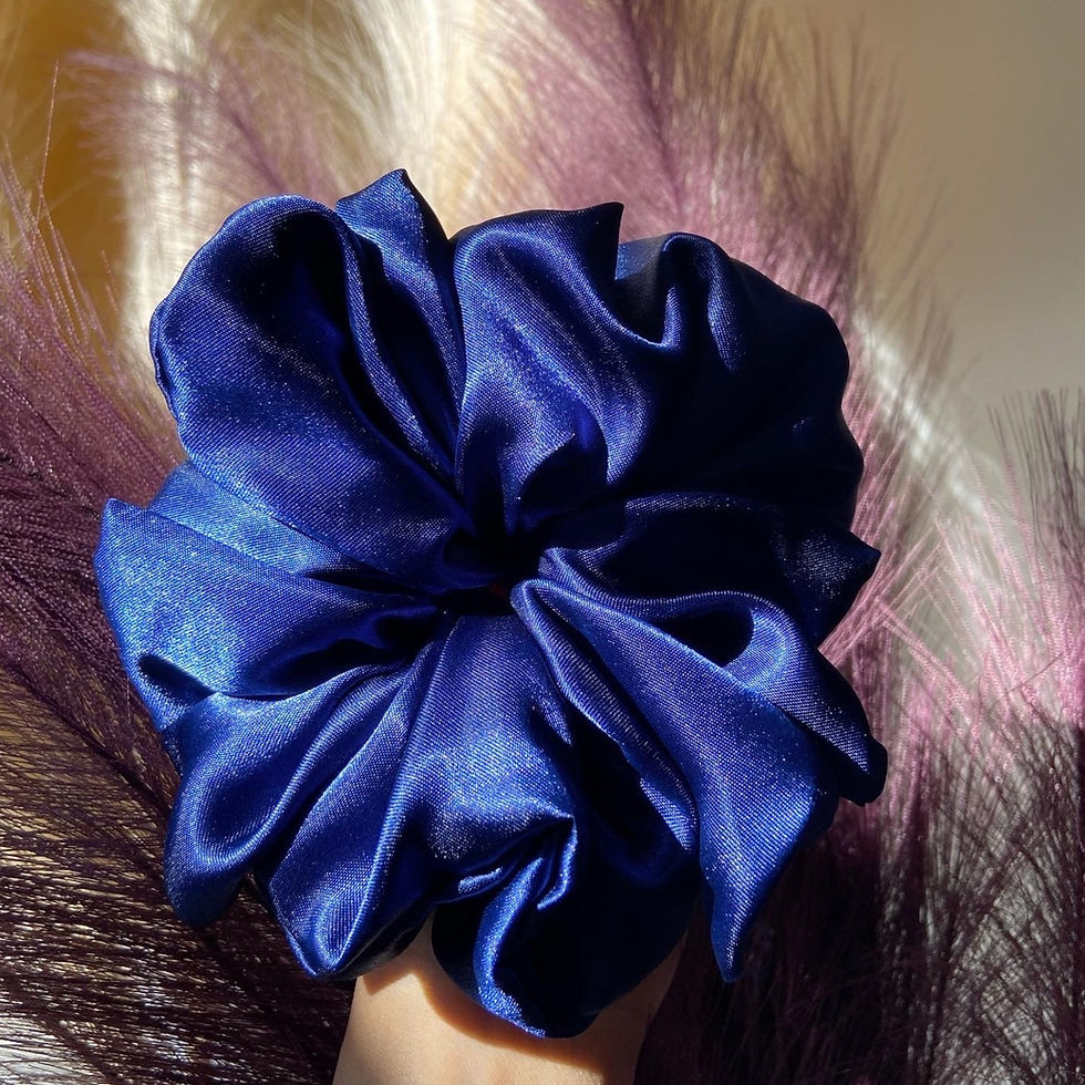 Thumbnail: Navy Blue Scrunchies