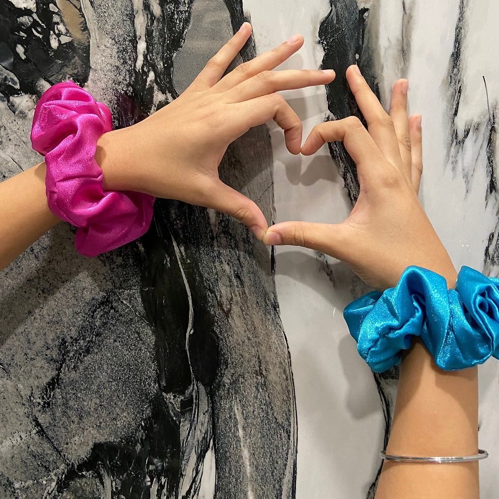 Thumbnail: Sky Blue Scrunchies