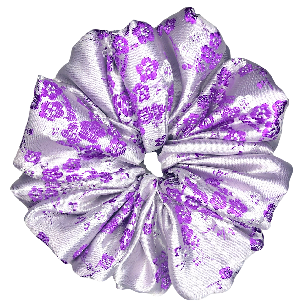 Thumbnail: Rani Floral Purple Scrunchies