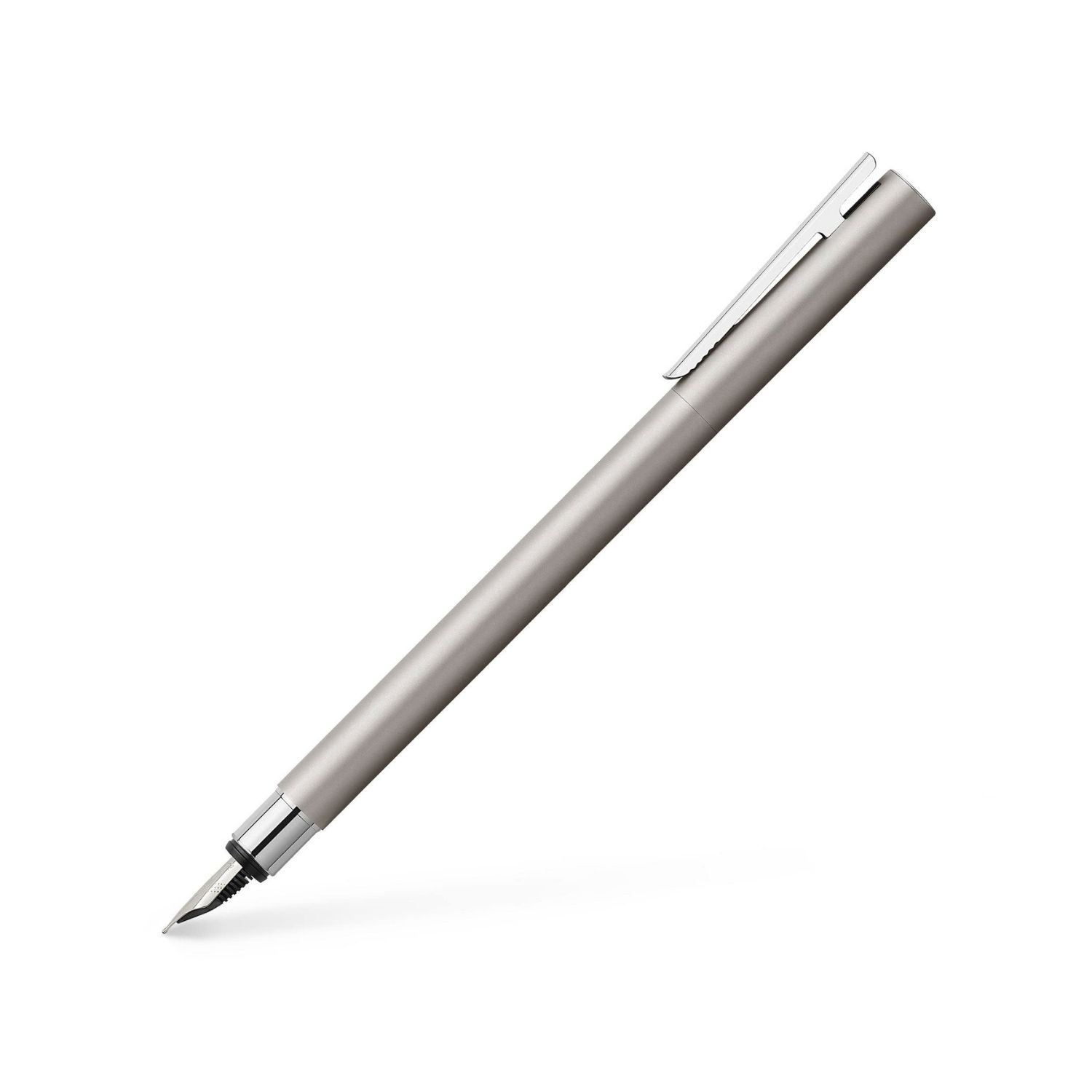 Faber-Castell Neo Slim Fountain Pen In Matte Stainless Steel