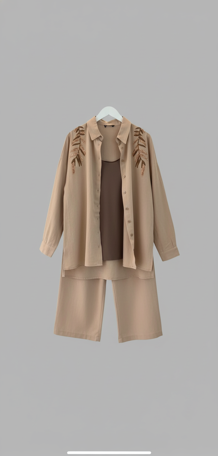 Thumbnail: Brown Flowers Shirt