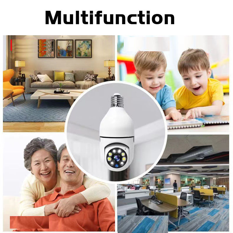 Thumbnail: Smart Home 2.4G E27 Bulb Wifi Surveillance Camera HD Night Security Video Survei