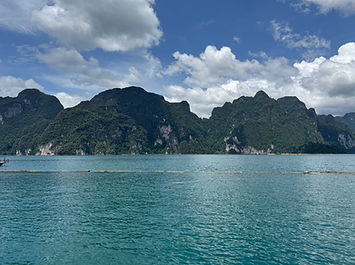 emerald green waters of Cheow Lan Lake