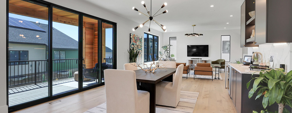 view of modern dining room