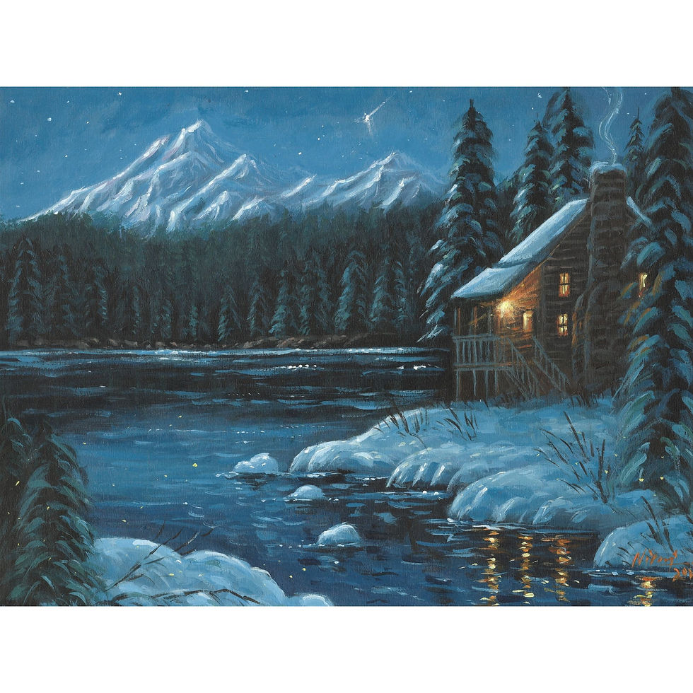 Thumbnail: The Midnight Mountain Large Wall Art Poster