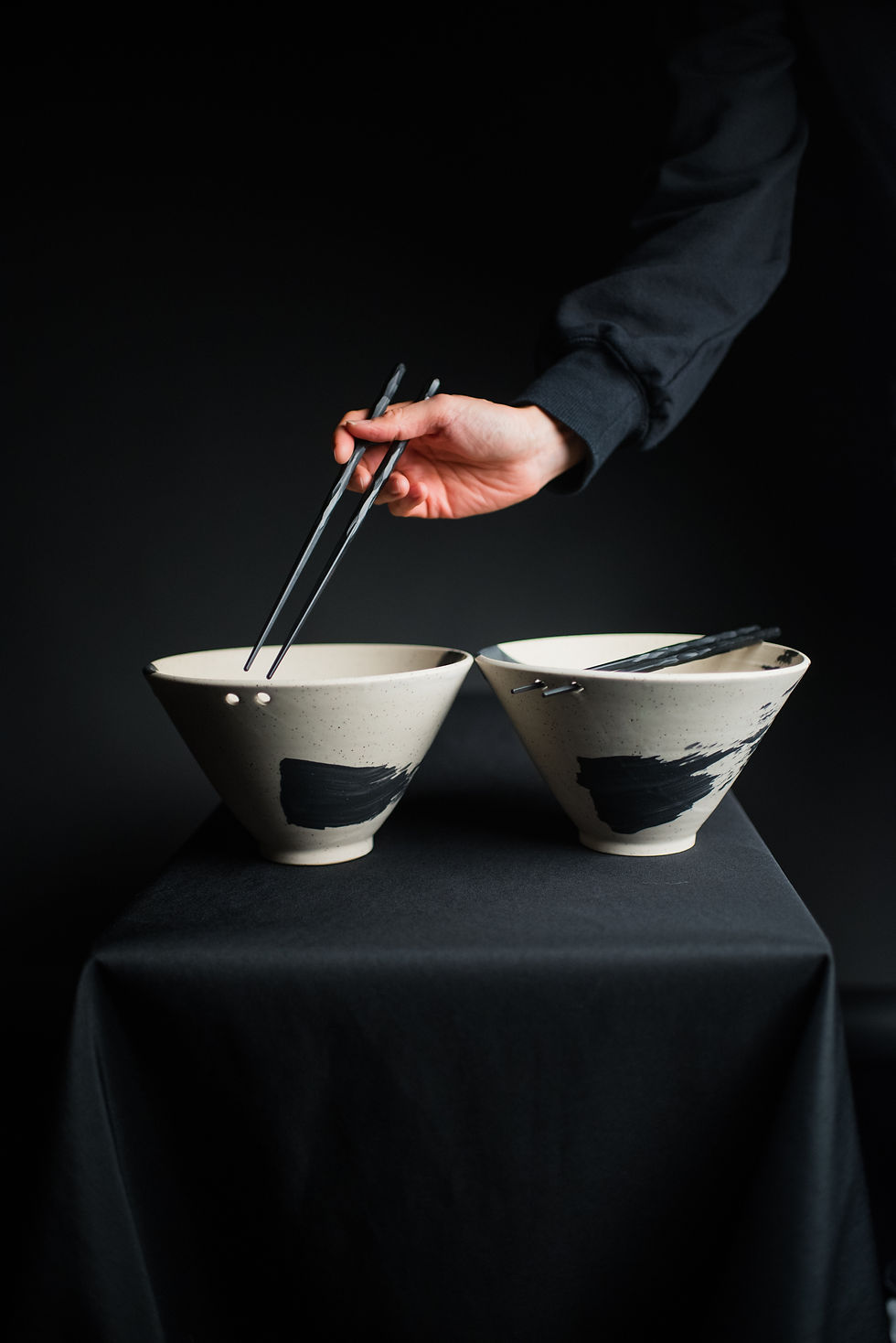 Thumbnail: Large Ramen Bowl with Chopstick Holes