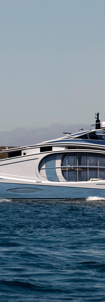 M51 Concepts Yacht Swell 77m Motor. Superyacht Hybrid. Anthony Glasson Design 