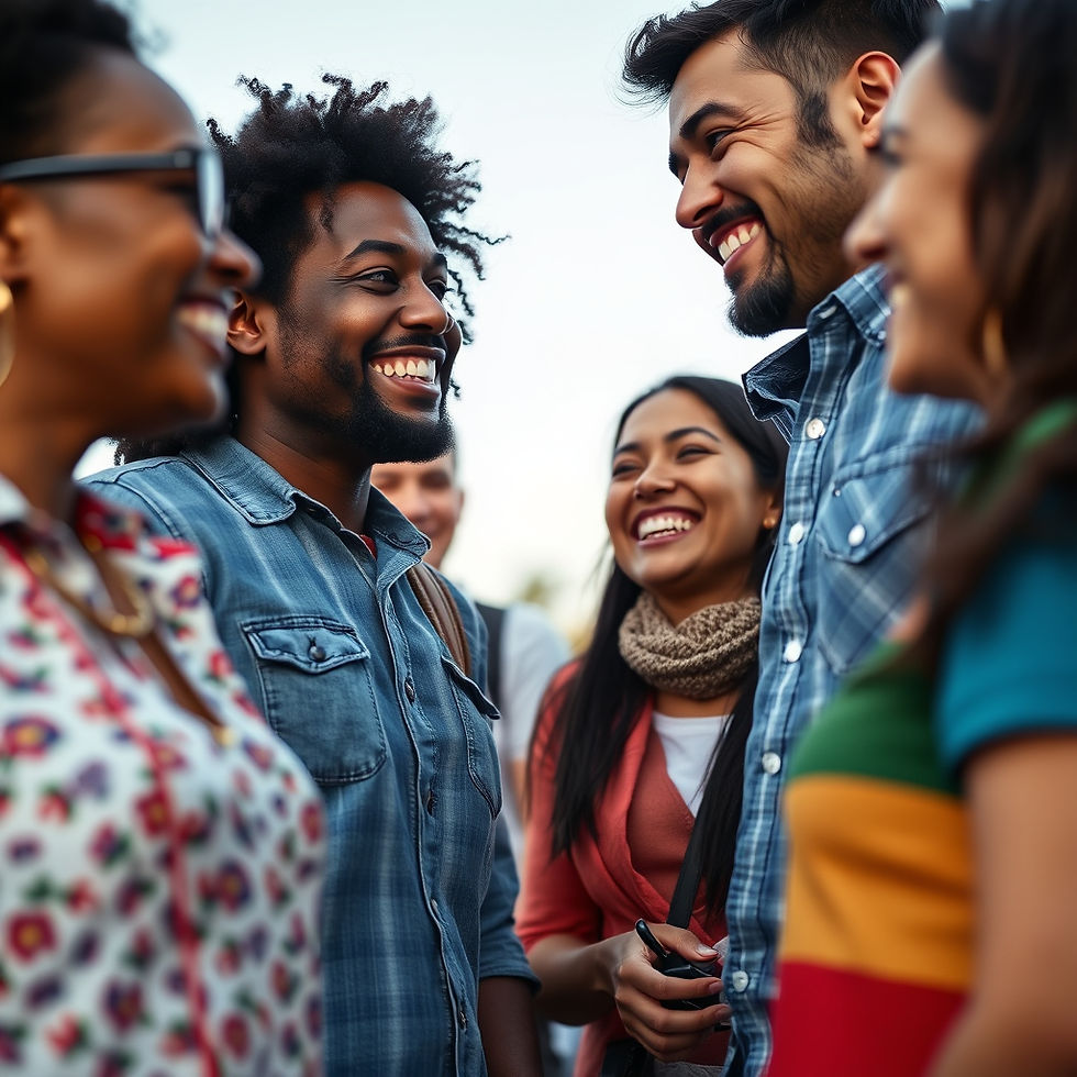 Happy american people talking with each other with a medium gap on top of the image.jpg