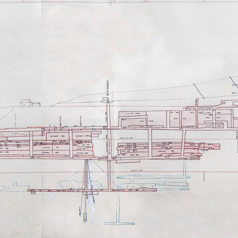 Cross-section of the mine workings