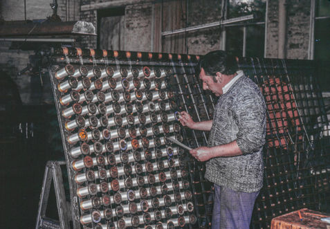 Christopher Crisp working in the Silk mill Lochwinnoch