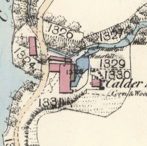 Sequence of maps showing the development of the Calder Glen Mill