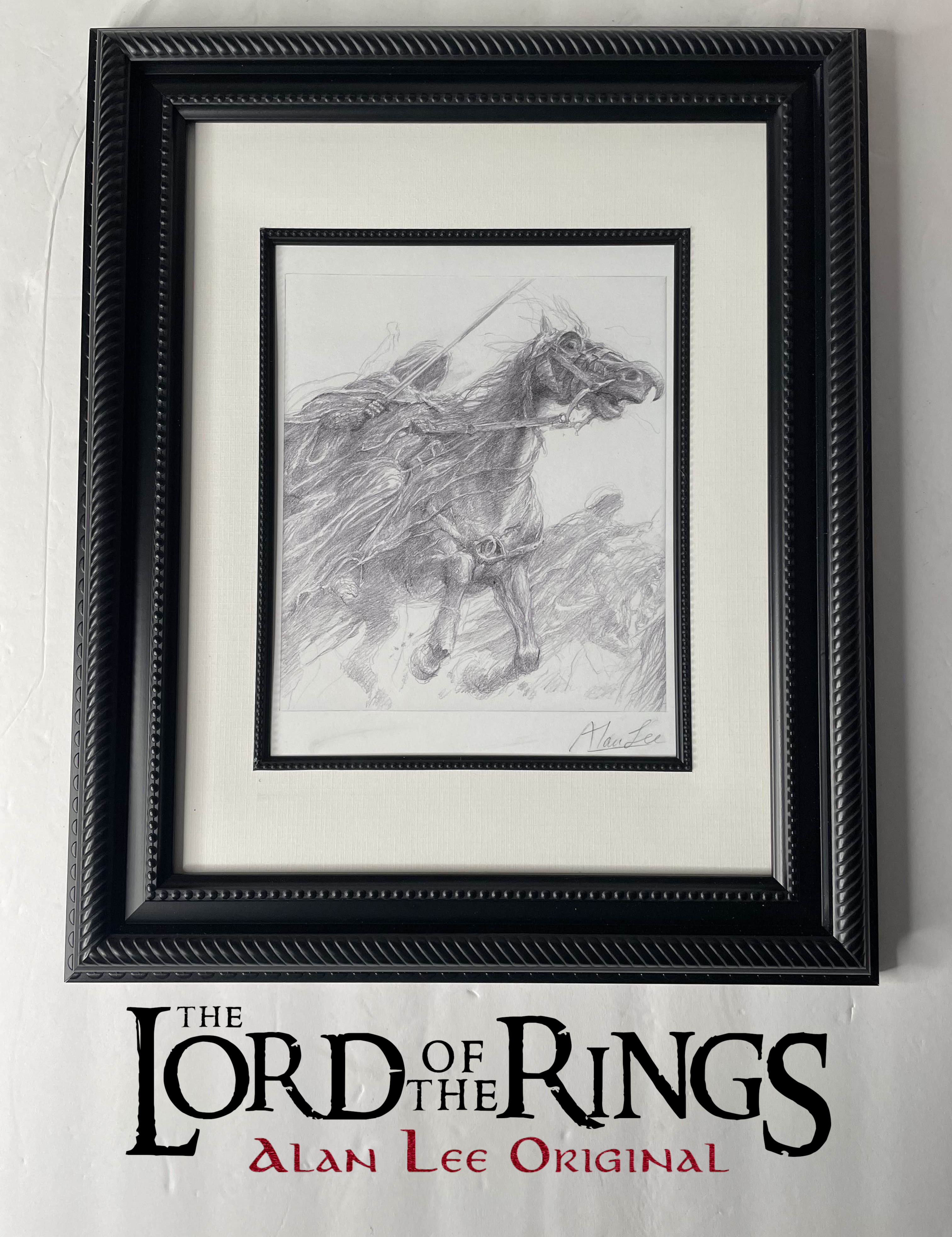 Alan Lee Original Illustration Lord of the Rings Graphite Tolkien Middle Earth