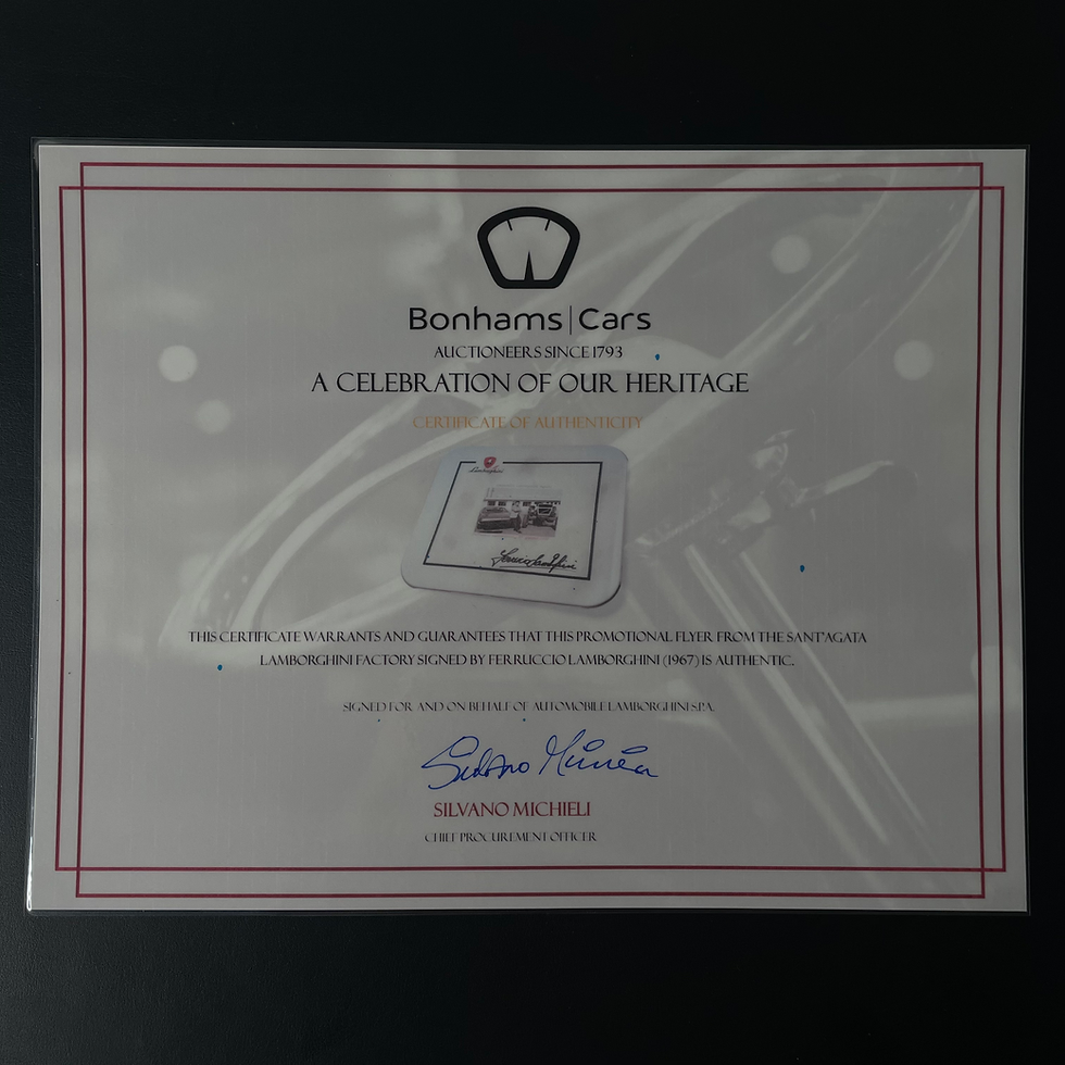 Thumbnail: Ferruccio Lamborghini Signed 1967 Automobili Program Autograph Automobilia F1
