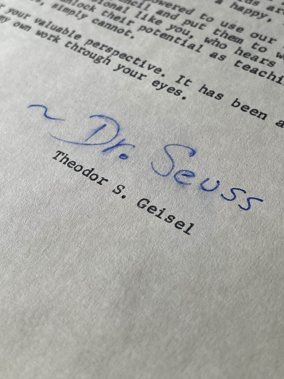 Thumbnail: Dr Seuss Signed 1972 Letter Beginner Books Autograph Cat In The Hat Geisel