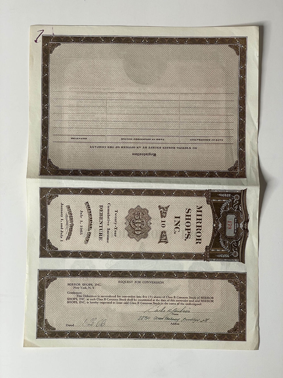 Thumbnail: Carlo Gambino Signed 1966 Income Debenture Mafia Boss Autograph Crime NYC