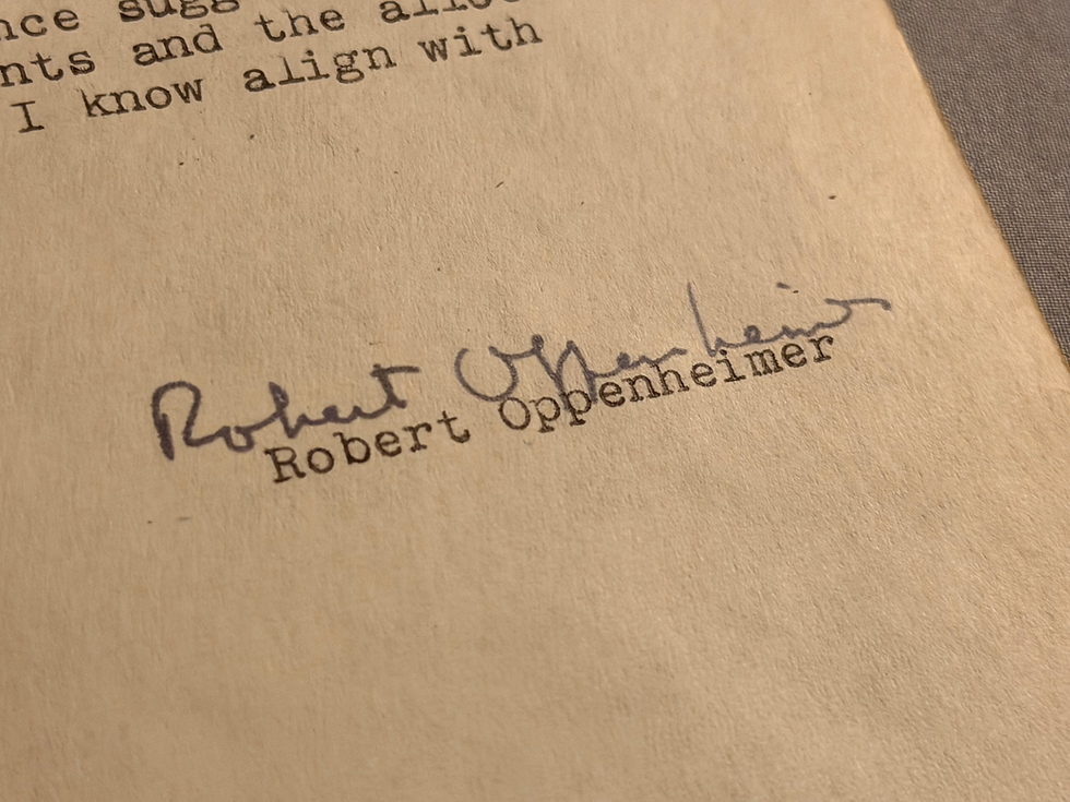 Thumbnail: 1950 J. Robert Oppenheimer Signed Letter to Edwin H. Land, Physics Committee 